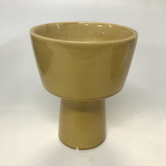 CANDLE HOLDER, Glazed Yellow